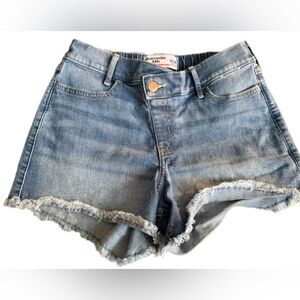 Abercrombie Kids High Rise Mini Mom Shorts – Size 13/14 – Distressed Denim